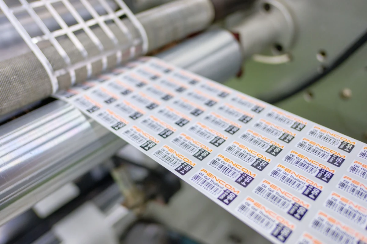 สติ๊กเกอร์ม้วนพิมพ์บาร์โค้ด